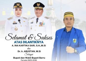 Ketua DPD KNPI Barru Muhammad Fadli, SH., MH., Selamat Atas Pelantikan Bupati dan Wakil Bupati Barru Periode 2025-20230