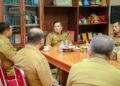 Wakil Bupati Barru Dr. Ir.  Abustan Andi Bintang, M.Si., Terima Tim Inspektorat Provinsi Sulawesi Selatan