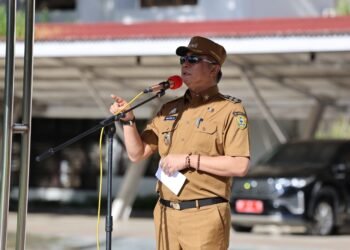 Dr.Ir. Abustan Andi Bintang, M.Si.,  Awali Tugasnya Sebagai Wakil Bupati Pimpin Apel Perdana