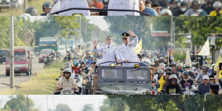 Sepanjang Jalan Poros Perbatasan  Barru – Pangkep Semangat Masyarakat Menyambut Bupati dan Wakil Bupati Barru Periode 2025 – 2030