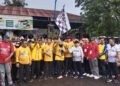 Bupati Barru Bersama Wakil Bupati  Ramaikan Jalan Santai HUT Ke – 65 Tahun Kabupaten Barru, Ribuan Masyarakat Mengikuti