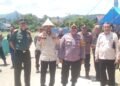Pj. Sekda Barru, Wakil Ketua DPRD, Dandim dan Kapolres Barru Panen Raya Padi di Berantang Kecamatan Mallusetasi