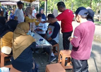 UPTD Puskesmas Padongko Barru Laksanakan Pemeriksaan Kesehatan Gratis di Acara Car Free Day