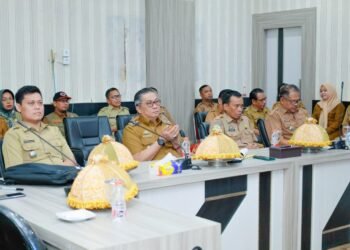 Wakil Bupati Barru Dr. Ir. Abustan Andi Bintang, M.SI., Ikuti Penilaian Kinerja Penurunan Stunting Secara Virtual