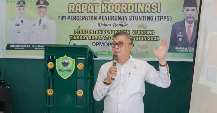 Wakil Bupati Barru Pimpin Rapat Koordinasi TPPS, Tegaskan Komitmen Percepatan Penanganan Stunting di Desa Batupute