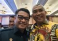 Wakil Ketua Komisi II DPRD Barru H. Herman Jaya, S.Pi., Bersilaturahmi dengan Gubernur Lemhannas RI di Tengah Kesibukan Acara ADKASI