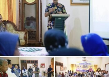 Pj. Sekda Abu Bakar, S.Sos. M.Si., Mewakili Bupati Barru, Melantik Ketua IKA SMPN Mangkoso Periode 2025-2030