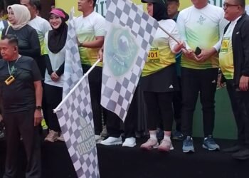 Bupati dan Wakil Bupati Barru Resmi Lepas Ribuan Peserta “RUN TO BERRU 2025” di Taman Colliq Pujie