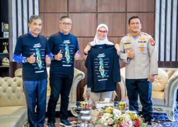 Kapolres Barru AKBP Ananda Fauzi Harahap, S.I.K., M.H., Bersilaturahmi Dengan Bupati Barru, Andi Ina Kartika Sari, S.H., M.Si., di Gedung MPP lantai 5