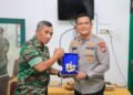 Kapolres Barru AKBP Ananda Fauzi Harahap, S.I.K., M.H., Silaturahmi Dengan Pabung Kodim 1405 Parepare Mayor Inf. Aris Surya Beserta Para Danramil