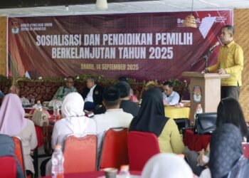 Pj. Sekda Barru, Abu Bakar, S.Sos., M.Si., Menghadiri Acara Sosialisasi dan Pendidikan Pemilih Berkelanjutan