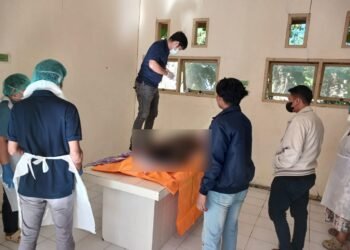 Unit Identifikasi Forensik Sat Reskrim Polres Barru Olah Tempat Kejadian (TKP)