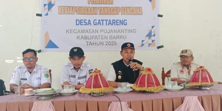 BPBD Kabupaten Barru Kerja Sama Pemerintah Desa Gattareng Gelar Pelatihan Kesiapsiagaan Bencana Alam Skala Lokal