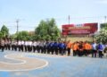 Polres Barru Menggelar Apel Kesiapsiagaan Nencana Hidrometeorologi Tahun 2025 di Halaman Mapolres Barru