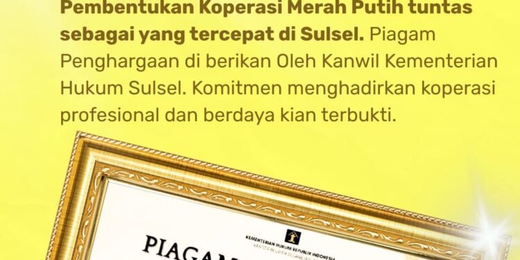 Pemkab Barru, Berhasil Merampungkan Legalitas Badan Hukum Koperasi Merah Putih Dalam Waktu Singkat