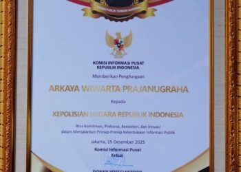 Dinobatkan Sebagai Badan Publik Terbaik Nasional, Polri Raih Arkaya Wiwarta Prajanugraha Dalam Monev KIP 2025