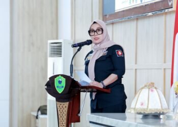 Bupati Barru Andi Ina Kartika Sari, SH., M.Si., secara resmi membuka kegiatan Try Out Akbar Gerakan Barru Cerdas