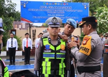 Kapolres Barru Pimpin Apel Gelar Pasukan Operasi Ketupat Pallawa 2026