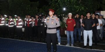 Ananda Fauzi Harahap Pimpin Apel Malam Takbiran di Barru, 8 Pleton Gabungan Siap Amankan Idul Fitri