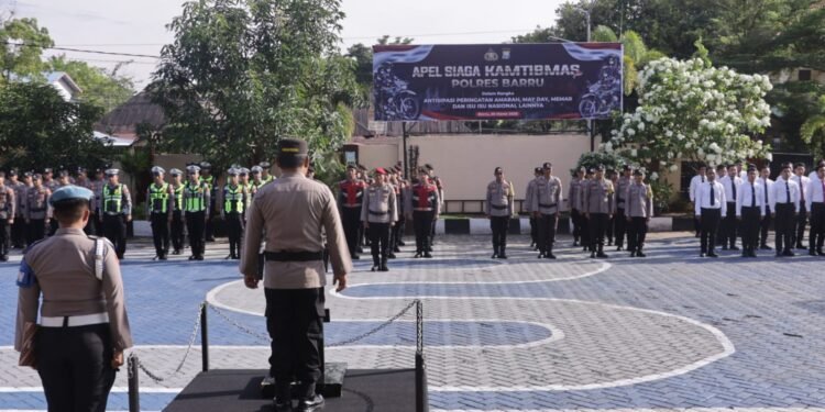 Polres Barru Siagakan 180 Personel Jelang Peringatan May Day