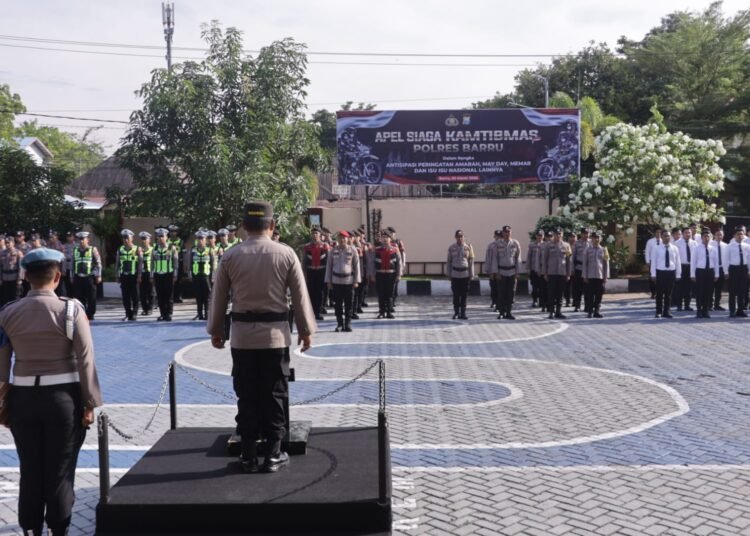 Polres Barru Siagakan 180 Personel Jelang Peringatan May Day