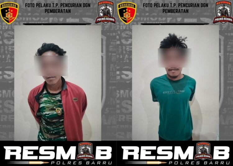 Polres Barru Amankan Dua Pelaku Pencurian Emas, Ditangkap Terpisah