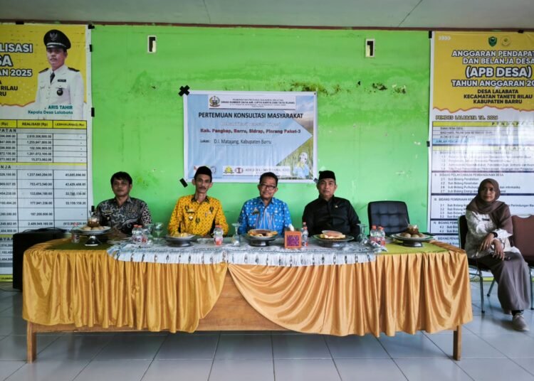 Dinas SDACKTR Sulsel Gelar Konsultasi Masyarakat Terkait Rehabilitasi Bendungan Matajang di Barru