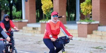 Bupati Barru Ikut Bersepeda dan Senam, CFD Kembali Semarak Pasca Lebaran