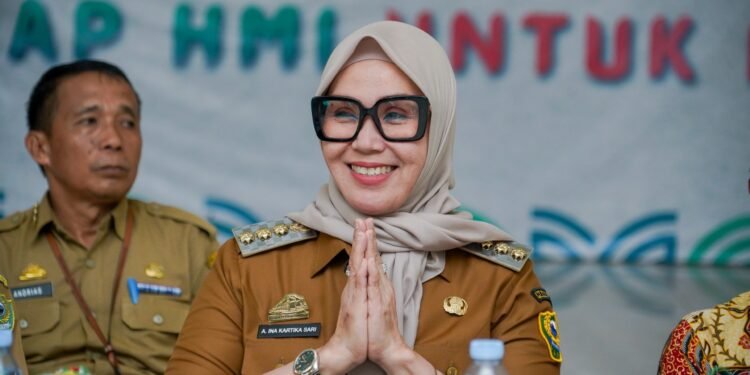 Bupati Andi Ina Kartika Sari Jadi Narasumber Training Raya Nasional HMI di Barru