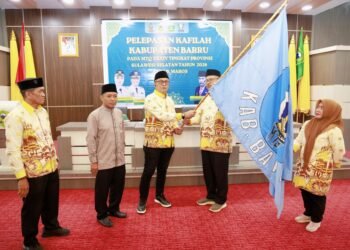 Wabup Barru Lepas Kafilah MTQ ke-34 Sulsel, Tekankan Pentingnya Mental Tanding