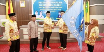 Wabup Barru Lepas Kafilah MTQ ke-34 Sulsel, Tekankan Pentingnya Mental Tanding