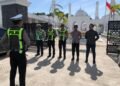 Jaga Kelancaran Lalu Lintas, Satlantas Polres Barru Kawal Kajian Aswaja Babom NU di Masjid Zam Zam