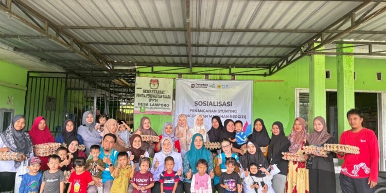 PLN Indonesia Power UBP Barru Gelar Sosialisasi Pencegahan Stunting di Desa Lampoko