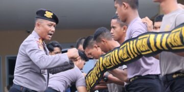 Latja SPN Batua Gelombang I 2026, Siswa Latihan PHH di Mapolres Barru
