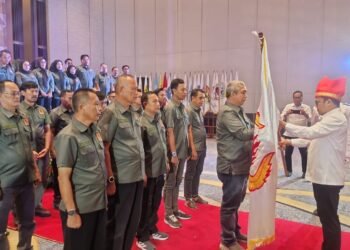 Dipimpin Darmawangsyah Muin, Pelantikan KONI Barru Berlangsung Khidmat di Claro Makassar