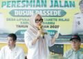 Resmikan Jalan Rabat Beton di Passedde, Andi Ina Kartika Sari Tekankan Pemerataan Infrastruktur