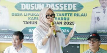 Resmikan Jalan Rabat Beton di Passedde, Andi Ina Kartika Sari Tekankan Pemerataan Infrastruktur
