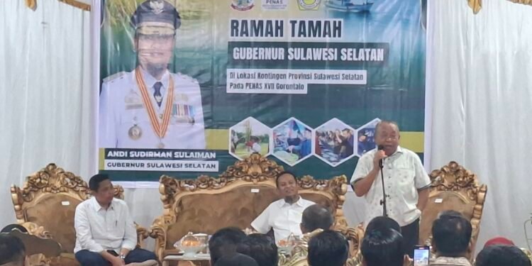 Gubernur Sulawesi Selatan Pererat Silaturahmi dengan Kontingen PENAS XVII di Gorontalo
