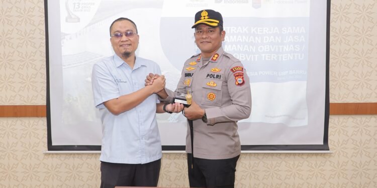 Kapolres Barru Tandatangani MoU Pengamanan Obvitnas Bersama Manajemen PLTU Barru