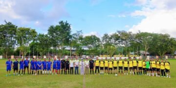 Tim Forkopimda Barru Menang 1-0 atas Tim KONI Barru dalam Laga Ekshibisi Penuh Keakraban