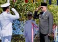 Wabup Barru Hadiri Pelantikan Bintara Pelayaran Niaga SMK PLN Barru Angkatan IX