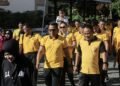 Semarak Hari Bhayangkara ke-80, Polres Barru Gelar Gerak Jalan Santai dan Olahraga Bersama