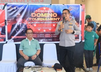Sambut Hari Bhayangkara ke-80, Kapolres Barru Buka Turnamen Domino Diikuti 128 Pasangan