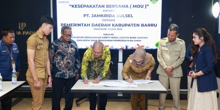 Bupati Andi Ina Teken MoU dengan PT Jamkrida Sulsel, Perkuat Akses Penjaminan UMKM
