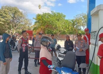 Polsek Barru Pastikan Stok BBM Aman, Distribusi di SPBU Siawung Berjalan Normal