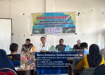 Rapat Koordinasi KP3 Kabupaten Barru Tahun 2026 Perkuat Sinergi Pengawasan Pupuk dan Pestisida