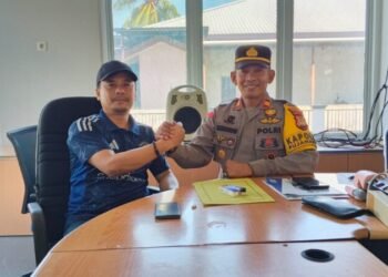Perkuat Kemitraan, Kapolsek Pujananting Kunjungi Gedung Pemuda KNPI Barru