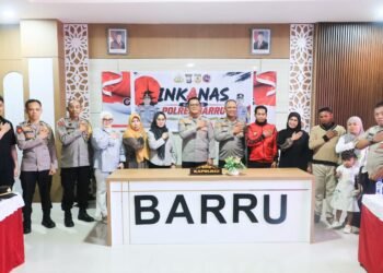 Kapolres Barru Lepas Kontingen INKANAS Polres Barru Menuju Kejuaraan Piala Kapolda Sulsel