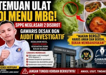 GAWARIS Desak BGN Audit Investigatif SPPG Neglasari 2 Usai Dugaan Temuan Ulat pada Menu MBG di SDN Tegalgede 3