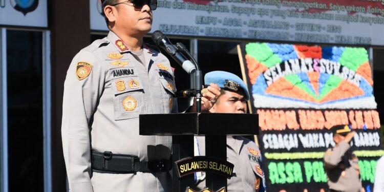 Kapolres Barru Pimpin Sertijab Delapan Pejabat Utama dan Kapolsek Jajaran